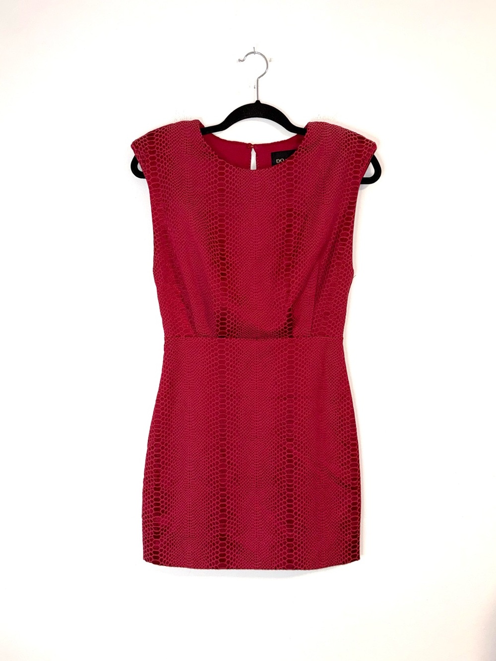 DO+BE Raspberry Red Textured Sheath Dress